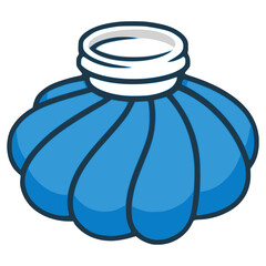 Ice Pack Ice Bags for therapy flat color vector illustration template design