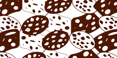 Seamless brown cube pattern for background