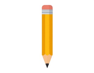 Yellow Pencil Illustration - A Simple and Clean Design for Creative Projects.
