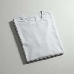 Simple Folded White T Shirt Mockup Clean Apparel Design Template