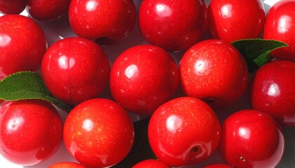 Vibrant Red Cherries - A Close-Up of Fresh, Juicy Fruit.