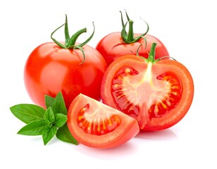 Fresh Tomatoes with Basil - A Vibrant Culinary Delight.