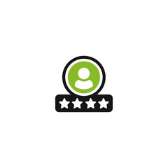 User review icon flat vector design