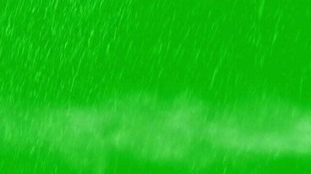Abstract green background with streaks of light resembling rain or motion