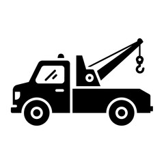 Tow truck icon on white background