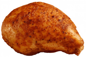 Roasted chicken breast with crispy skin, a healthy protein meal for diet and delicious dinner preparation