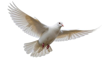 Fototapeta premium White dove flying bird peace freedom symbol hope purity flight wings animal nature beautiful graceful sky