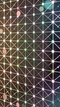 Abstract multilayer hexagon bokeh background with triple depth glowing blur layers in different color tones soft cinematic lighting dreamy floating particles seamless loop