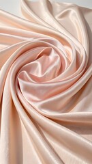 Soft Pink Silk Fabric With Elegant Folds And Smooth Texture Perfect For Luxury Fashion Textile And Background Design