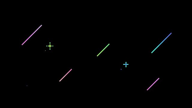8bit Cute Shooting Stars Floating Animation Luminance Matte 10s Loop