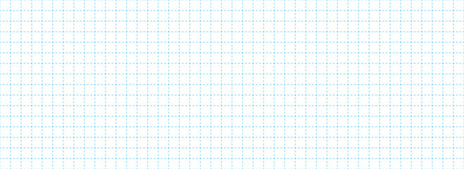 Planer page with blue dotted square grid. Seamless checkered paper pattern. Bullet journal notebook background. Simple squared graph texture. School math lined sheet wallpaper. Vector
