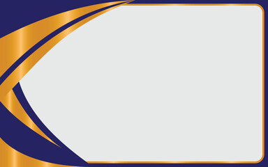 Sophisticated blue and gold abstract geometric border background, with elegant flowing curves, ideal for professional certificates, modern business presentations, or formal document designs