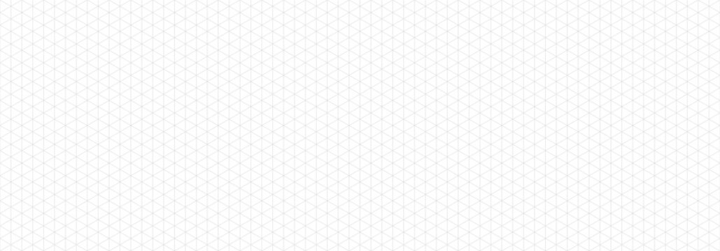 Black seamless isometric grid paper. Triangular blueprint repeating pattern. Graph guide background for engineering, architect and technical drawing. Repeated lined ruler sheet page template. Vector