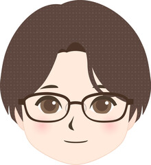 正面を向いた男性の顔