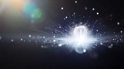Naklejka premium A dramatic splash of light representing energy and motion, perfect for illustrating concepts of science and innovation.