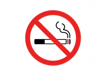 No smoking symbol isolated on a transparent background