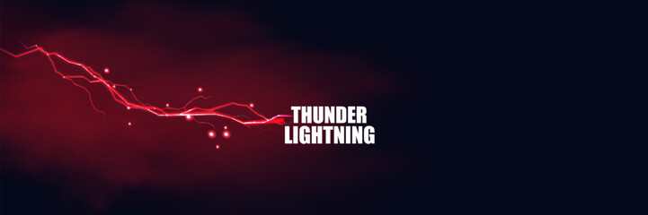 Versus banner. Lightning strikes. Confrontation template, vs battle or fight concept. Red and blue colors. Flash light thunderbolt spark. Realistic transparent neon light.