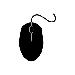 Illustration of a mouse on transparent background silhouette