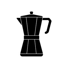 Espresso maker silhouette on transparent background