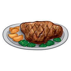 Steak Hand Drawn Vector Illustration