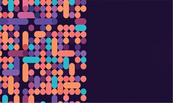 Modern Data Node Digital Abstract Pixel Background. vector