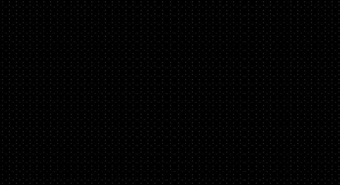 Seamless black background with tiny white dots forming mesh pattern, perfect for modern stationery designs.