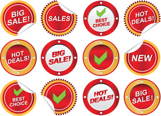 Circular sale stickers