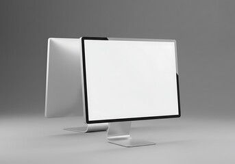 Modern all in one computer mockup with blank screen