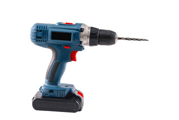 cordless drill isolated on white background