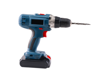 cordless drill isolated on white background