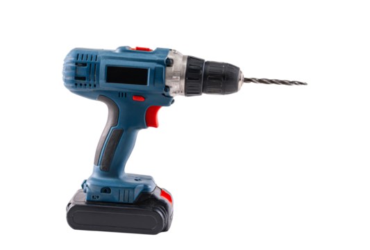 cordless drill isolated on white background