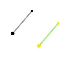 りょうけん座の星座線のイラストセット