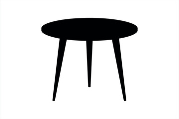 Simple Round Table Silhouette