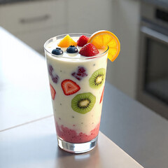 ice cream with berries