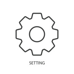 Setting thin line vector icons.