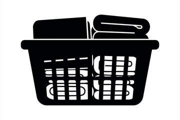 Laundry Basket with Clean Clothes