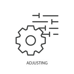 Adjusting thin line vector icons.