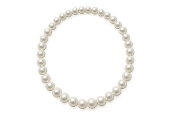 Obraz premium Round shiny pearl necklace forming a circle