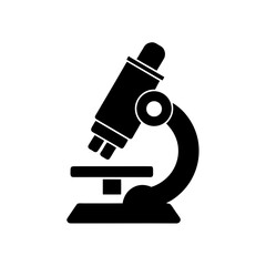 A simple microscope view on transparent background silhouette