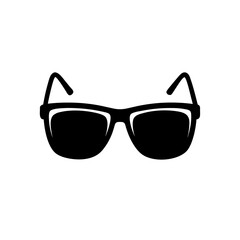Black sunglasses graphic on transparent background silhouette