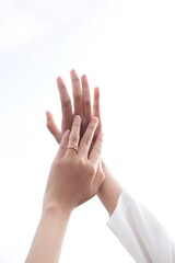 hands of the person