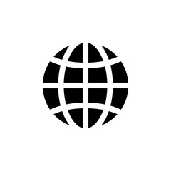 Globe Icon for Global Network and Internet Connection