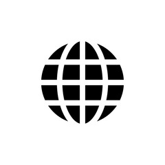 Globe Icon for Global Network and Internet Connection