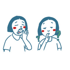 Woman Shouting and Thinking Question Mark Doodle