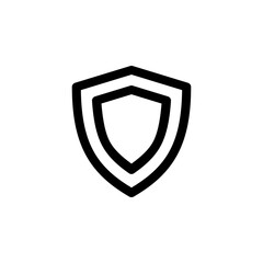 Shield Icon for Security Protection and Defense Symbol