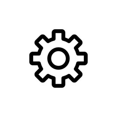 Settings Cog Icon for System Configuration and Control