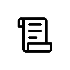 Receipt Icon for Payment and Purchase Record