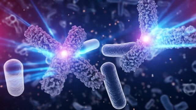 High-Resolution Scientific Illustration of Human Chromosomes in Cell Division Process Highlighting Chromosome Structure, Genetic Material, and Cell Biology for Medical and Educational Use