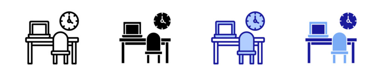 Workplace  Icon Set Multiple Style Collection
