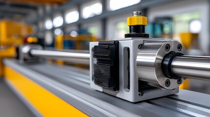 Precision Machinery Component with Sleek Metallic Design and Function